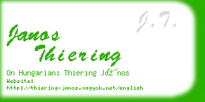 janos thiering business card